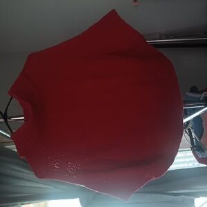 Carter's Red Cable-knitted poncho